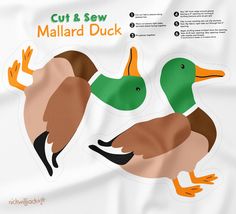 the cut and sew mallard duck pattern is designed to look like two ducks