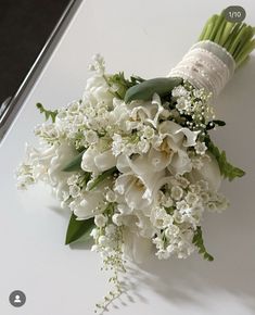 Brides Flowers Bouquet, Elegant Wedding Bouquets, White Flower Bouquet, Bridesmaids Bouquet, Lily Wedding, White Bridal Bouquet