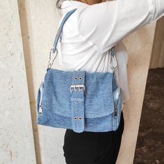 Kylethomasw Denim Women Shoulder Crossbody Bag Fashion Rivet Ladies Axillary Bags Brand Design Female Handbag Blue On-the-go Denim Shoulder Bag With Zipper Pocket, Everyday Denim Blue Shoulder Bag, Rectangular Denim Shoulder Bag With Zipper Closure, Rectangular Denim Shoulder Bag With Zipper Pocket, Denim Rectangular Hobo Bag, Denim Blue Bags With Zipper Pocket For On-the-go, Denim Bags With Zipper Closure, Denim Travel Bag Rectangular, Denim Travel Bag In Rectangular Shape