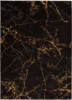 an abstract black and gold design with yellow highlights on the top part of the image