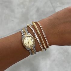 DETAILS Get the chicest, timeless look with our newest style! The 6.5" bracelet + 1" extension dazzles with top-notch imitation diamonds that sparkle and shine bright white. Wear it alone for an elegant feel or stack with another--we highly suggest getting two! Hamptons Tennis, Wrist Stacks, Wrist Jewelry, Luxe Jewelry, Dope Jewelry, Sparkle And Shine, Jewelry Essentials, Classy Jewelry, Expensive Jewelry