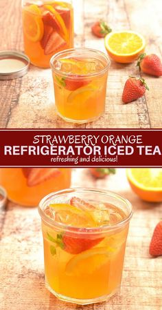 strawberry orange refrigerator iced tea recipe