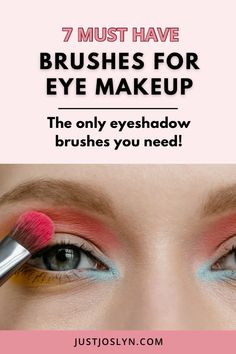 Check out this list of 7 must have eye makeup brushes. If you are looking for the best brushes for eye makeup, click to find the best eyeshadow brushes you need to create flawless eye looks!