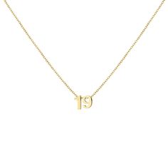 PRICES MAY VARY. Cute Number Necklace - Gold Number 19 necklace is designed for you and your lovely daughter. Each number is unique to different people. It can represent the month of birth, age, anniversary, lucky number... Even just because you like it. The best gift for your daughter, granddaughter. Stainless Steel Necklace - Made of 18k gold plated stainless steel, skin touch is not allergic, nickel free, lead free, and hypoallergenic. The high quality chain and dainty number pendant are very Cute Dainty Necklaces, Gold Charm Necklaces With Clavicle Chain For Birthday, 111 Angel Number, Number 19, Good Birthday Presents, Necklaces Chain, Number Necklace, Gold Number, Lucky Number