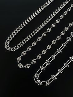 Effortlessly elevate any look with our 'BROOKLYN' necklace - featuring unique, puffed dimensions onto the surface of the chain so that the links catch the light just so. Wear this piece solo or combine with our pearl necklaces for a breathtaking stack. Made with stainless steel chain. Waterproof & rust-free. Available in lengths 14", 15", 16", 18", 20". All lengths include a 2" extension chain. Model is wearing 14". Handmade in Los Angeles. Cuban Chain Necklace, Pearl Necklaces, Barbed Wire, Creating Jewelry, Cuban Chain, Steel Chain, Stainless Steel Chain, Everyday Essentials Products, Pearl Necklace