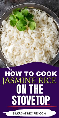 how to cook jasmine rice on the stovetop