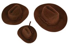 "Mini Felt COWBOY HAT Wedding Party Favor Decoration CHOOSE SIZE & PACKAGE AMOUNT sizes available: Size 2\" by 2-1/4\" and 5/8 inches tall. The inside fit is an oval shape that is approximately not exact 3/4\" by 1\" Size 3\" by 3-1/4\" and 1 inch tall. The inside fit is an oval shape that is approximately not exact 1-3/4\" by 1-1/4\" Size 4\" by 3-3/4\" and 1-1/2 inches tall. The inside fit is an oval shape that is approximately not exact 2-1/8\" by 1-5/8\" These Mini Cowboy Hat is a great Western Wedding Party, Mini Cowboy Hat, Mini Cowboy, Felt Cowboy Hat, Western Babies, Felt Cowboy Hats, Hat Wedding, Dream Party, 65th Birthday