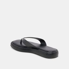 We love the simplicity of ADIN. This easy-to-wear sandal features a flip-flop strap and slightly platformed sole. Choose from classic colorways or make a statement in metallic. Leather Upper Rubber Outsole Synthetic Lining + Sock 0.2" Platform Height Imported Modern Black Toe Loop Sandals, Modern Black T-strap Sandals For Summer, Sleek Sandals With Leather Footbed And Round Toe, Sleek Leather Footbed Sandals With Round Toe, Modern Black Toe Post Sandals, Trendy Leather Platform Flip Flops, Platform Flip Flops With Single Toe Strap For Vacation, Modern Platform Slippers With Textured Sole For Beach, Black Toe Post Sleek Sandals