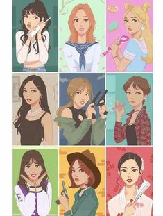 Tonirenea Art, Blackpink Anime, Headphone Decoration, Twice Cute, Fanart Kpop, Momo Twice, Shared Folder