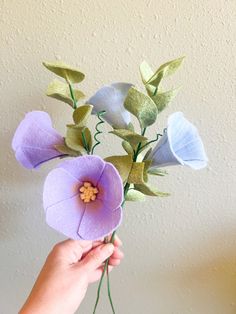 My flowers are a versatile alternative to the real thing. All stems are bendable to allow for many different sized vessels to be used. These Morning glories are sold per stock (stem). They include two-3 blooms, leaves, and a wooden stake. Pros:  ✿ Everlasting and no wilting (or dropped petals or pollen dust) ✿ Allergy free ( no pollen!) ✿ Pet safe (azo free dyes) ✿ Maintenance Free ( no watering or sunlight required) ✿ Can be displayed in any room regardless of light or temperature conditions ✿ Wooden Stake, Dust Allergy, Felt Flowers Diy, Morning Glories, Foam Flowers, Felt Flower, Allergy Free, Pet Safe, Morning Glory