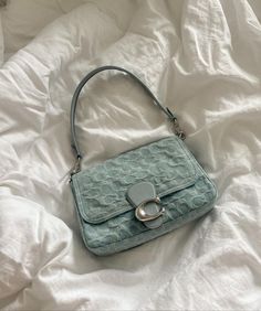 Blue Coach Bag, Aesthetic Light Blue, My Style Bags, Dream Bags, Blue Coach, Luxury Bags Collection, Aesthetic Light, Girly Bags, Fancy Bags