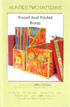 an image of a box with books in it and the words fluffed and folded boxes