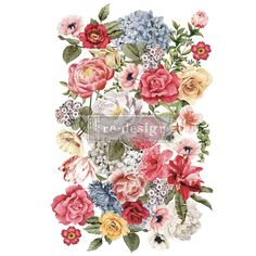 a watercolor painting of flowers on a white background with the words peaceful written in it