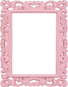 an ornate pink frame on a white background