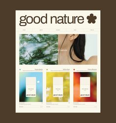 an image of a website page with the words good nature on it