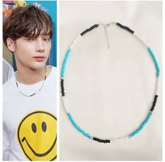 Kpop txt huening kai necklaces White Kpop Style Necklace For Gifts, Txt Jewelry, Txt Bracelet, Kpop Text, Pop Jewelry, Kpop Diy, Kpop Style, Huening Kai, Charm Necklaces