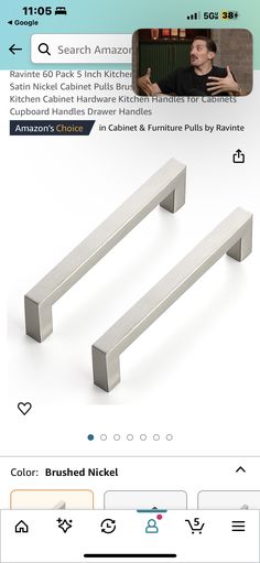 an image of two stainless steel handles on the app store's home page,