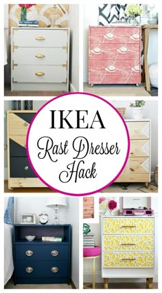 ikea rasp dresser hack with the words ikea rasp dresser hack on it