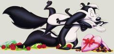 an image of a cartoon character hugging another character with flowers and sandals on the ground