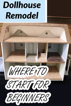 Dollhouse Makeover Diy Ideas, Restore Dollhouse, Dolls House Makeover Diy, Diy Dollhouse Remodel, Old Dollhouse Makeover, Decorating A Dollhouse, Dolls House Diy Ideas, Diy Doll House Makeover, How To Make Dollhouse Miniatures