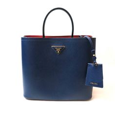 Prada Panier Handbag Saffiano Leather Navy Gold Hardware Width(Cm) 27 Height(Cm) Twenty Three Width(Cm) 13 G Cards And Name Tags Bags Prada, Prada Bags, Navy Gold, Name Tags, Prada Bag, Gold Hardware, Prada, Bag Lady, Shoulder Bag