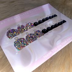 Each set includes an application kit! ✨No need for any measurements as every nail size is included ✨  I do custom orders, just send me a message! ‼️International orders are sent with standard shipping which is UNTRACKED. If you want to track your parcel please upgrade shipping to TRACKED at checkout! Orders can take up to 20 working days to arrive 🌍 Bling Toe Nails, Ongles Bling Bling, White Pedicure, Press On Toenails, Nail Tutorial Videos, Gel Pedicure, Acrylic Nail Set, Hair Straighteners Flat Irons, Nail Essentials