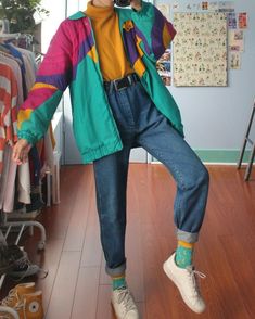 80s Fashion Women Dresses, 1980s Windbreaker Outfit, 80s Colorful Fashion, Colorful Streetwear Women, 80 Fashion Women Vintage 1980s Style, Gen Z Summer Fashion, 80s Magazine Fashion, Retro Outfits 90s Style, 80s Fashion Skirts