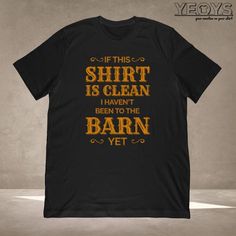 this shirt is clean and i haven't been to the barn yet tee - shirt