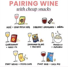 an image of pairing wine with cheap snacks