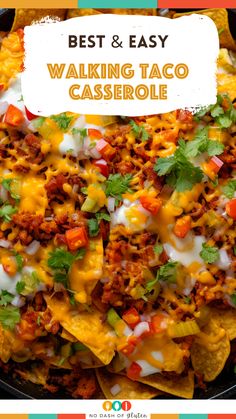 Indulge in the ultimate comfort food with our Walking Taco Casserole. A flavorful blend of ground beef, cream cheese, and crunchy Fritos, topped with melted cheese and fresh veggies. An easy weeknight dinner your family will love. Get the recipe now! Walking Taco Casserole With Cream Cheese, Taco Biscuit Casserole, Beef And Vegetable Casserole, Ground Beef Cream Cheese, Soft Tacos Recipes, Tortilla Strips