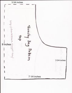 the front and back side of a sewing pattern for a dress with measurements on it