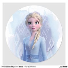 an image of a frozen princess with braids on her head and eyes looking into the distance