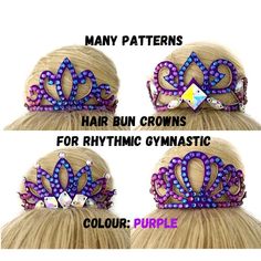 Rhythmic Gymnast, Accessories For Hair, Ballet Headpieces, Rhythmic Gymnastic, Bun Hair, Purple Colour, Colour Purple, Rhythmic Gymnastics, Purple Velvet