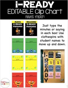 an i - ready editable clip chart for students to use with their own activities