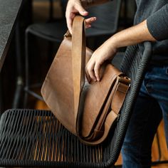 Reclaimed Messenger Bag in Heirloom Oak by Moore & Giles Environmentally Friendly Gifts, Uses For Coffee Grounds, Work Essentials, The Messenger, Rubber Ducky, Leather Hide, Experience Gifts, Recycled Leather, Leather Messenger Bag