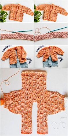 the steps to make an easy knitted sweater