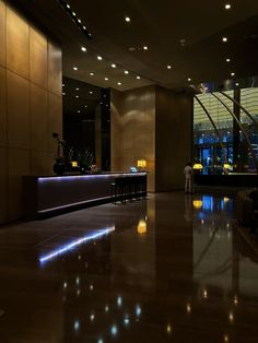 the lobby is clean and ready for guests to use it as a reception area at night