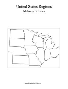 the united states regions map is shown in black and white, with an outline of the state