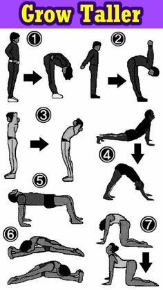 a poster showing how to do the grow taller exercise