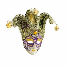 mgcollection Mardi Gras New Orleans 4" Venetian Mask Ornament with Fabric Hat Ho | eBay What Is Mardi Gras, Royal Costumes, Gold Masquerade Mask, Jester Costume, Royal Costume, Mens Masquerade Mask, Mardi Gras Beads, Venetian Mask, Mardi Gras Party