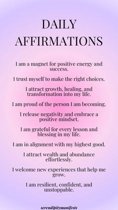 the daily affirmation poem