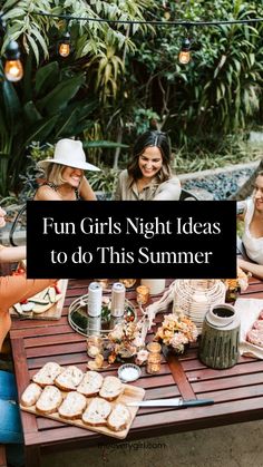 September Girls Night Theme, Womens Get Together Ideas, Girls Wine Night Ideas, Girls Gathering Ideas, Ladies Night Theme Ideas, Girls Get Together Ideas, Summer Girls Night, Gathering Ideas