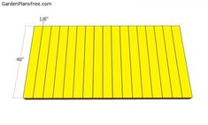 a drawing of a wooden deck with measurements for the top and bottom boards on it