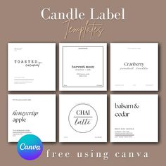 the candle label templates are available for use on candles, candles and other items