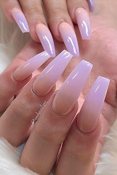 Barbie Pink Ombre Nails, Long Pink Nails, Coffin Nail Art Designs, Coffin Nail Art, Simple Acrylic Nails, Long Acrylic Nails Coffin, Coffin Shape Nails