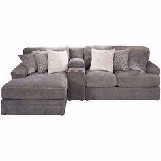 Picture of Mammoth 3 Piece Sectional with LAF Chaise and RAF Loveseat Deep Seated Sectional, Comfy Living Room Furniture, Couch With Chaise, Comfy Living Room, Elegant Living Room Design, Goth Home Decor, Armless Loveseat, Fabric Sectional, Sofa Chaise