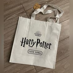 Nwt Harry Potter Newspaper White And Black Tote Bag Harry Potter Tote Bag, Harry Potter Newspaper, Black Tote, Black Tote Bag, Warner Bros, Womens Tote Bags, Newspaper, White And Black, Harry Potter