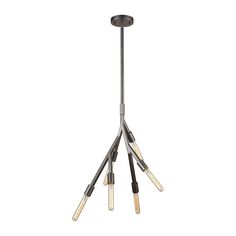 Freeform 6 Chandelier Dark Graphite Chandelier Dark, Elk Lighting, Chandelier For Sale, Modern Sculpture, Tripod Lamp, Lighting Store, Light Chandelier, Indoor Lighting, Indore