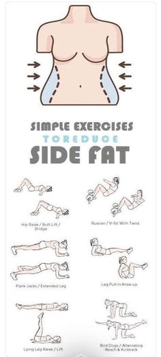 Side Fat Workout, Side Fat, Trening Fitness, Body Workout Plan, Weight Workout Plan, Trening Abs, Belly Fat Workout, Trening Pilates, Body Fitness