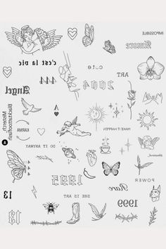 the back side of a sheet of temporary tattoos